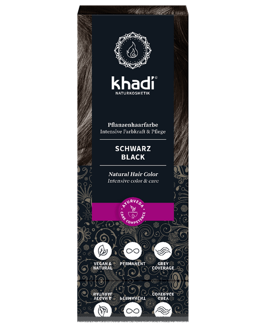 Khadi Haarfarbe Schwarz - 100 g - Beauty Center Europe