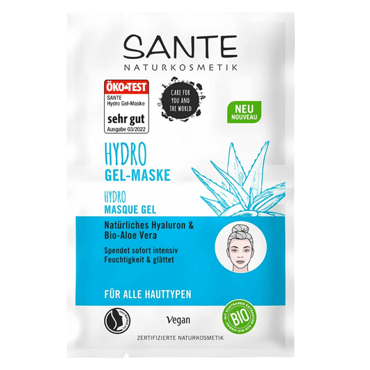 Sante Hydro Gel Maske Hyaluron & Bio-Aloe Vera - 2x4 ml - bce-naturkosmetik